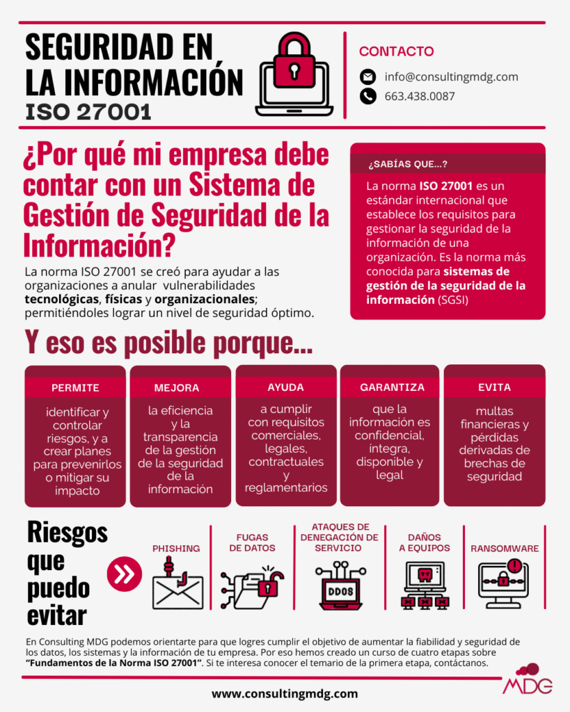 Infografía sobre la importancia de un sistema de gestión de la información | Imagen hecha por Consulting MDG, en Canva.